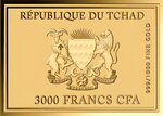 Pièce de monnaie en Or 3000 Francs g 0.031 (1/1000 oz) Millésime Gold Gift HAPPY NEW YEAR 1/1000