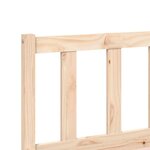 vidaXL Cadre de lit Naturel 152 x 203 cm Bois de Pin Massif