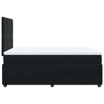 vidaXL Sommier à lattes de lit avec matelas Noir 120x200 cm Velours