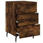 vidaXL Table de chevet chêne fumé 40x40x66 cm bois d'ingénierie