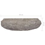 vidaXL Lavabo Gris Ø40x12 cm Marbre