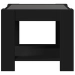 vidaXL Table basse avec LED noir 53x53x45 cm bois d'ingénierie
