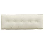 vidaXL Coussin de Dos Crème 140 x 50 cm Tissu en velours côtelé