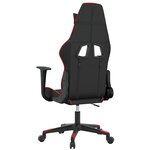 vidaXL Chaise de jeu Noir et rouge Similicuir