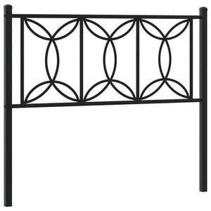 vidaXL Tête de lit de remplacement métal noir 107 cm