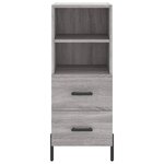 vidaXL Buffet haut Sonoma gris 34 5x34x180 cm Bois d'ingénierie