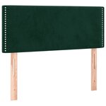 vidaXL Tête de lit à LED Vert foncé 90x5x78/88 cm Velours