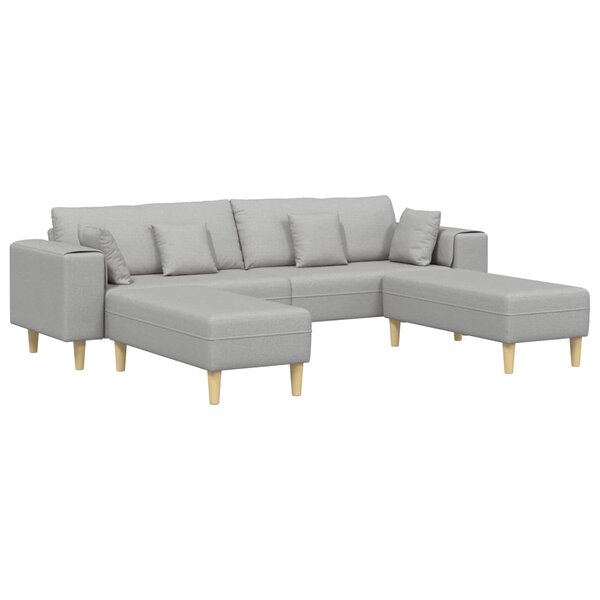 vidaXL Canapé 3 Pièces Gris nuage 250 x 188 x 76 cm tissu