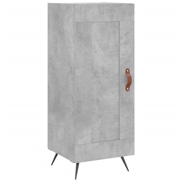 vidaXL Buffet Gris béton 34 5x34x90 cm Bois d'ingénierie