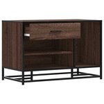 vidaXL Banc à chaussures chêne marron bois d'ingénierie et métal