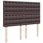 VidaXL Cadre de lit ottoman avec matelas marron foncé 140x190 cm tissu