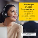 Jabra evolve2 40 casque pc stereo ecouteurs certifié microsoft teams à réduction du bruit avec technologie d`appel à 3 microphon