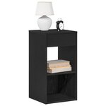 vidaXL Tables de chevet avec tiroir 2 Pièces chêne noir 35x34x66 5 cm