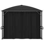 vidaXL Tonnelle avec rideaux 400x300x265 cm Anthracite