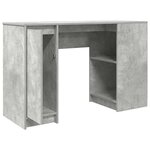 vidaXL Bureau gris béton 120x42x76 cm bois d'ingénierie