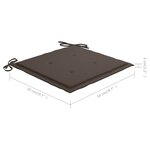 vidaXL Chaises à manger d'extérieur lot de 6 et coussins Acacia massif