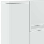 vidaXL Tête de lit Blanc 160 x 16 5 x 103 5 cm Bois d'ingénierie