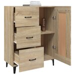 vidaXL Buffet Chêne sonoma 69 5x34x90 cm Bois d'ingénierie