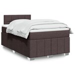 vidaXL Sommier à lattes de lit et matelas marron foncé 120x190cm tissu