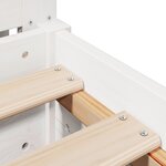 vidaXL Cadre de lit sans matelas blanc 75x190 cm bois de pin massif