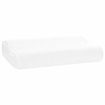 vidaXL Coussin de sommeil Uni Blanc 50 x 30 x 10 5 cm