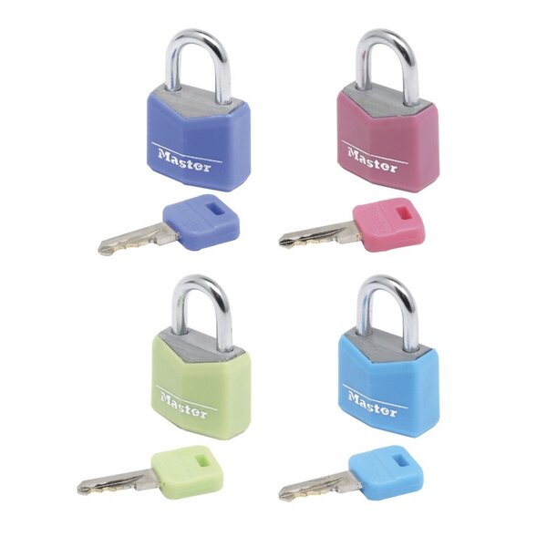 Petits Cadenas Clés communes Pack Familiale de 4 Couleurs assorties 9120EURQCOLNOP