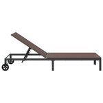 vidaXL Transat 1-personne Marron 60 x 200 x 27cm polyrotin