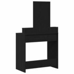 vidaXL Table de Toilette Chêne noir 79 x 41 x 140 cm Bois d'ingénierie