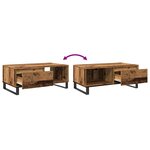 vidaXL Table basse vieux bois 90x50x36 5 cm bois d'ingénierie