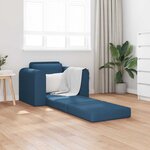 vidaXL Canapé-Lit Bleu 98 x 71 x 83 cm tissu