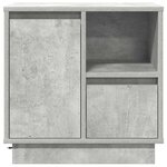 vidaXL Cabinet de chevet avec 2 Pièces Gris béton 50 x 34.5 x 50 cm.