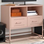 vidaXL Meuble TV rose 68x39x60 5 cm acier