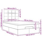 VidaXL Cadre de lit ottoman avec matelas taupe 120x190 cm tissu