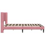 vidaXL Cadre de lit avec tête de lit Rose 120 x 200 cm Velours