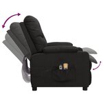 vidaXL Fauteuil électrique de massage Noir Tissu