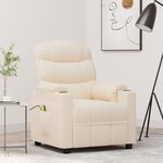 vidaXL Fauteuil de massage Crème Tissu