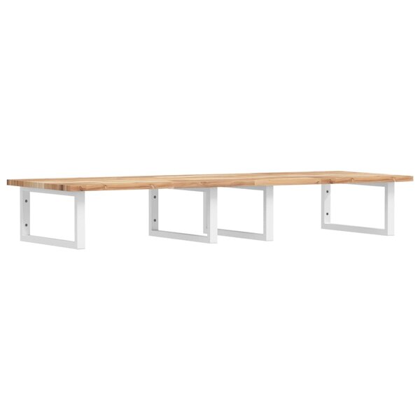 vidaXL Étagère de vasque murale acier et bois massif d'acacia