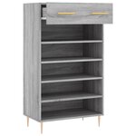 vidaXL Armoire à chaussures sonoma gris 60x35x105 cm bois d'ingénierie