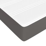 vidaXL Sommier à lattes de lit avec matelas Gris 200x200 cm Similicuir