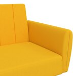 vidaXL Canapé-lit 2 places jaune velours