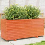 vidaXL Jardinière cire marron 110x40x49 5 cm bois de pin massif