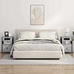 vidaXL Cabinet de chevet avec tiroir 2 Pièces Sonoma gris 40 x 31 x 60 cm