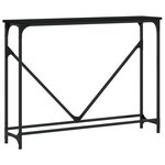 vidaXL Table console noir 102x22 5x75 cm bois d'ingénierie