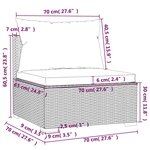 vidaXL Salon de jardin 5 Pièces avec coussins résine tressée marron