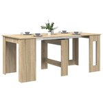 vidaXL Table à dîner 180 x 85 x 75 cm Bois d'ingénierie Chêne Sonoma