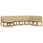vidaXL Ensemble de canapés d'extérieur 8 pc Blanc et Beige
