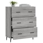 vidaXL Buffet sonoma gris 69 5x34x90 cm bois d'ingénierie