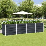 vidaXL Jardinière Anthracite 240 x 80 x 75 cm Acier