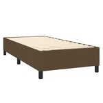 vidaXL Sommier à lattes de lit matelas LED Marron foncé 90x190cm Tissu