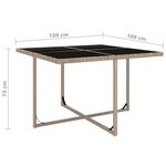 vidaXL Ensemble à manger d'extérieur avec coussins 5 Pièces Rotin Beige